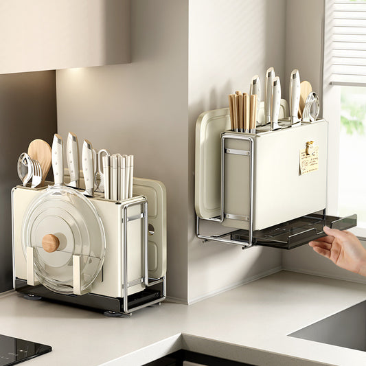 Kitchen knife rack organizer