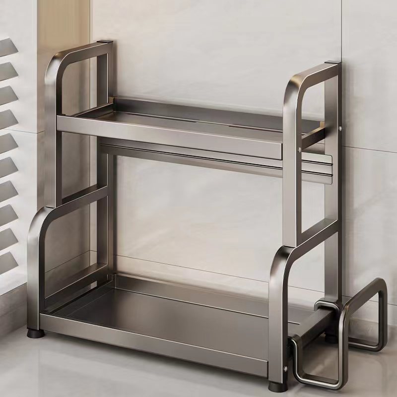 Multifunctional Kitchen Organizer Rack with Utensil Holders