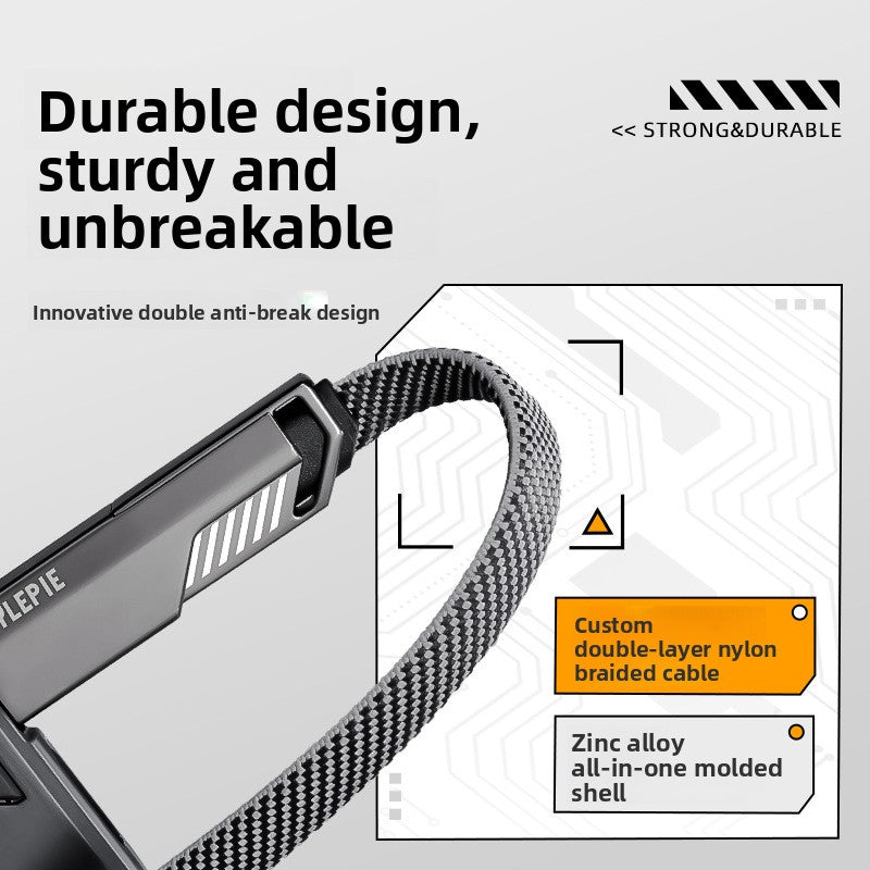 4-in-1 Fast Charging Data Cable with Multiple Interfaces