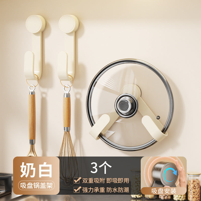 Rotating Suction Cup Pot Lid Organizer