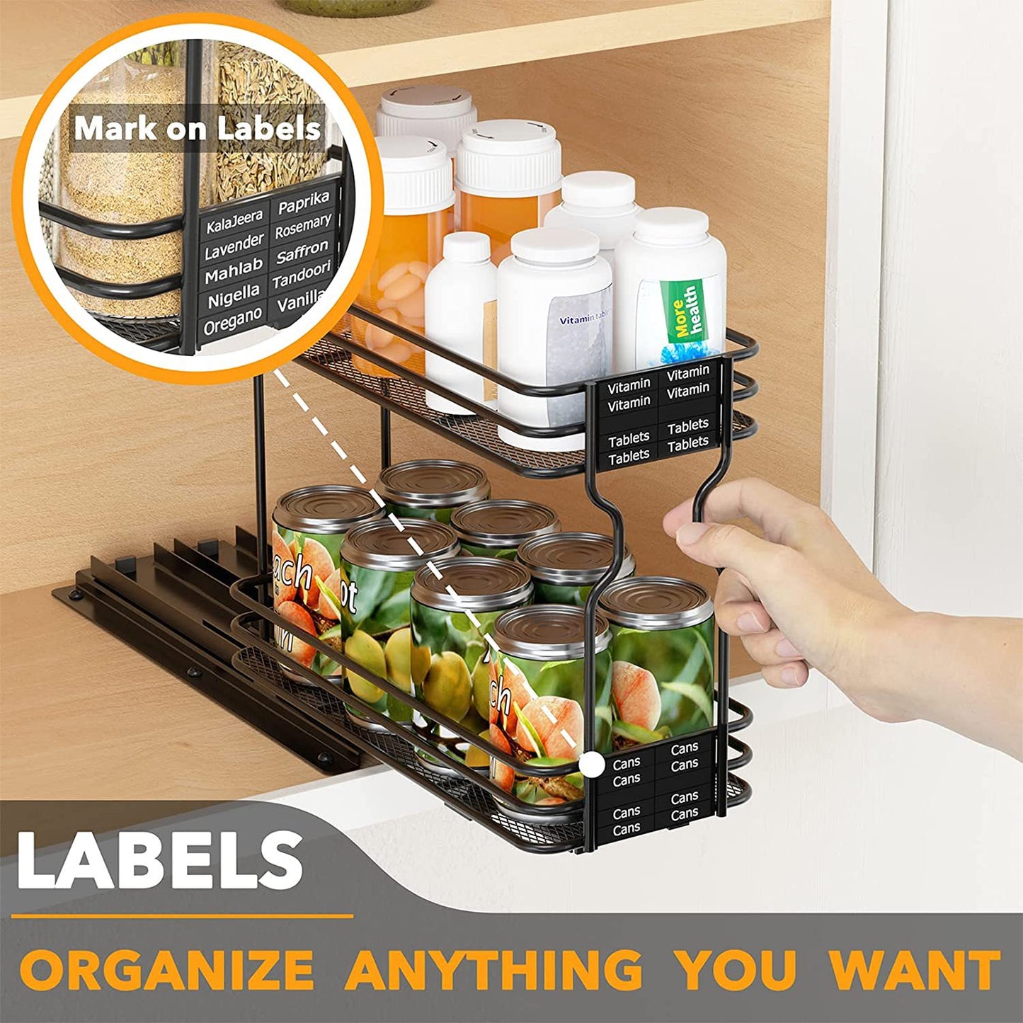 Rotatable Kitchen Spice Rack