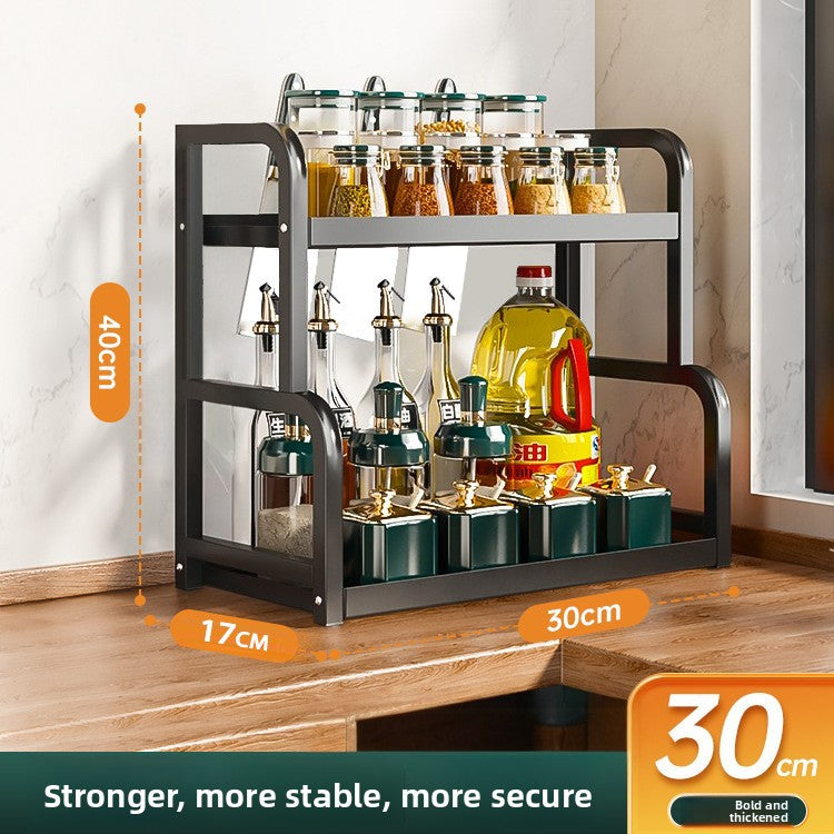 Multifunctional Kitchen Organizer Rack with Utensil Holders