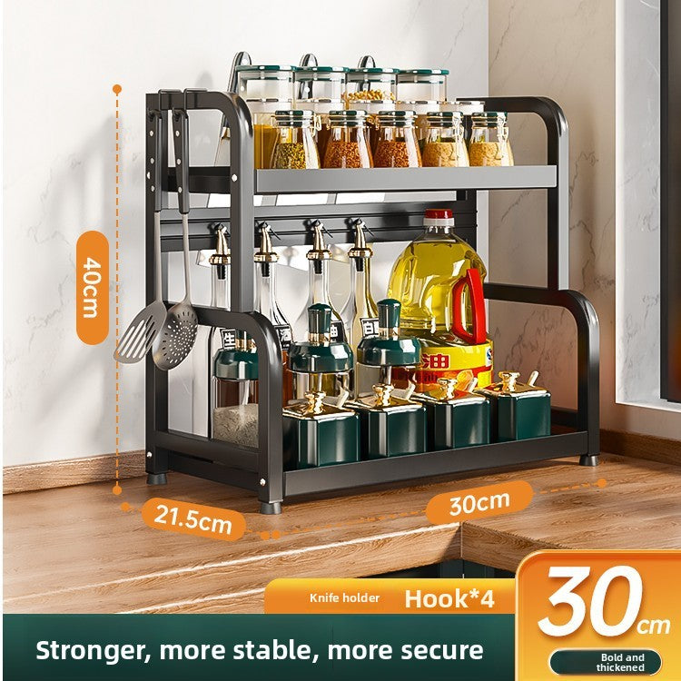 Multifunctional Kitchen Organizer Rack with Utensil Holders