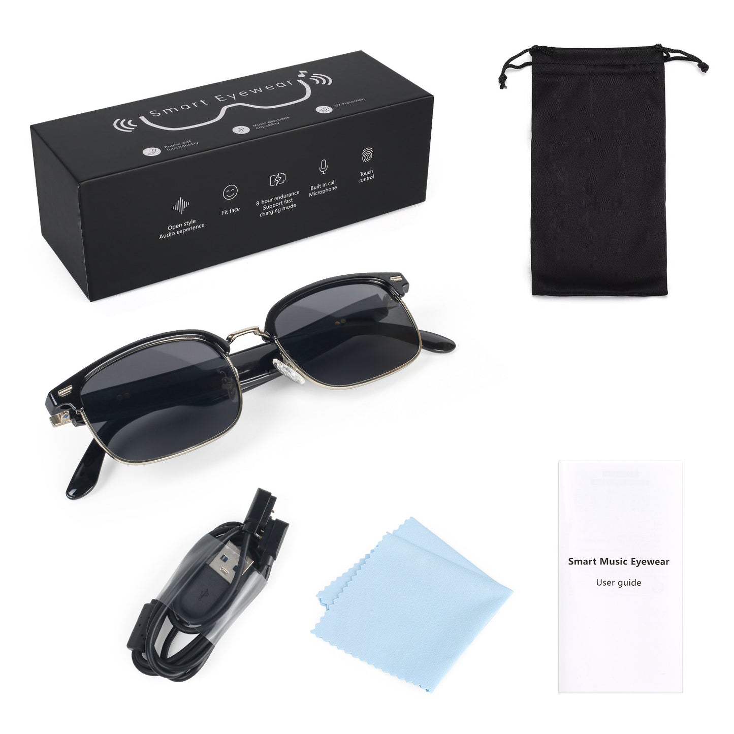 Smart Bluetooth Glasses with Translation and Color-Changing Lenses