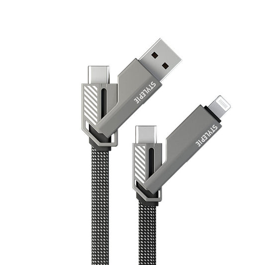 4-in-1 Fast Charging Data Cable with Multiple Interfaces