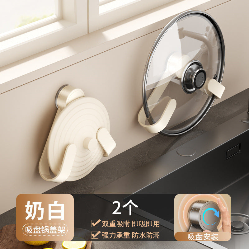 Rotating Suction Cup Pot Lid Organizer