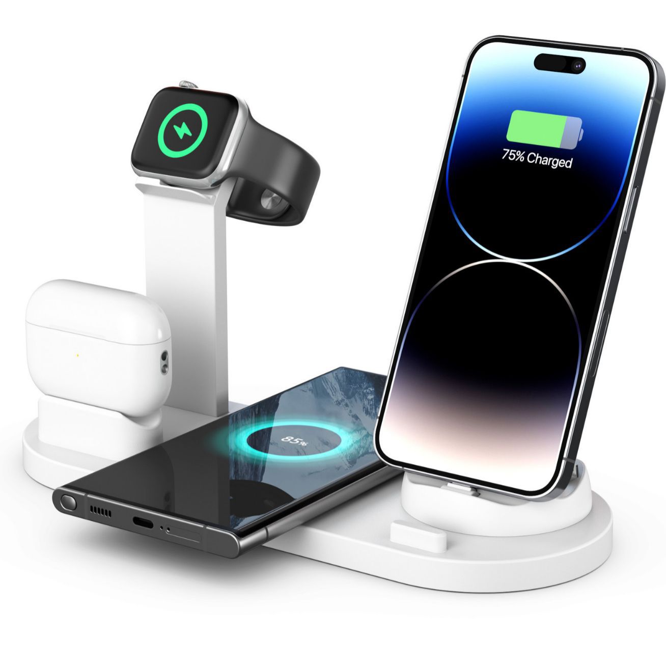 Three-in-One Wireless Charger Stand