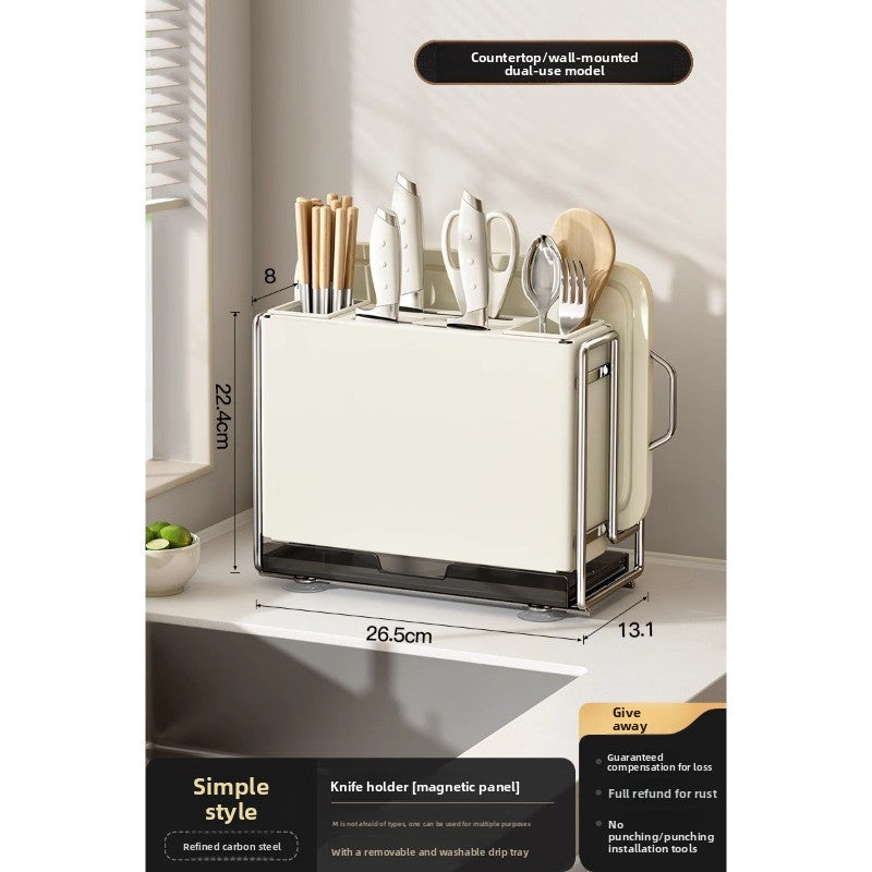 Kitchen knife rack organizer