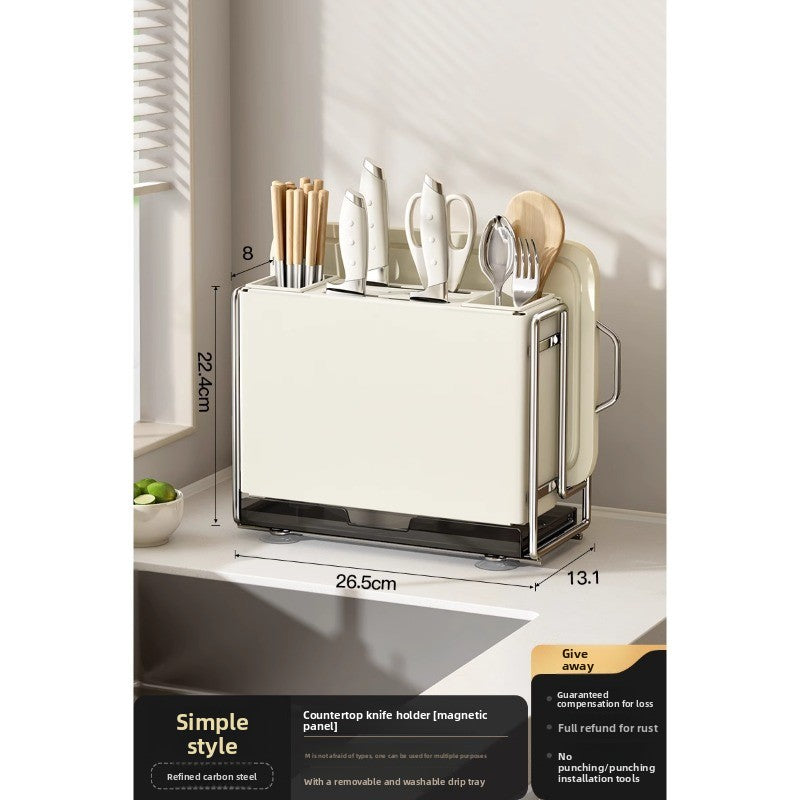 Kitchen knife rack organizer