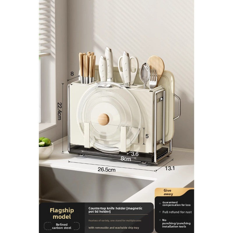 Kitchen knife rack organizer